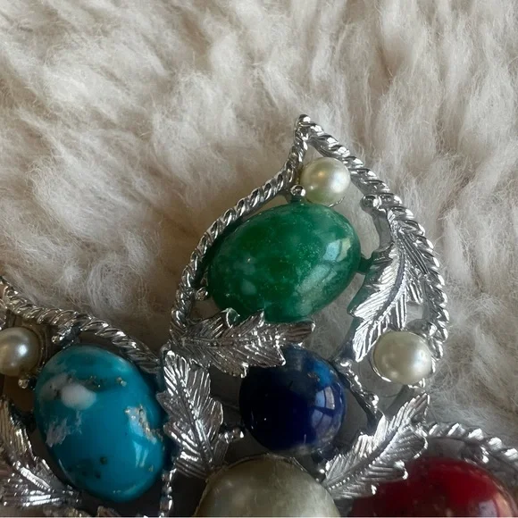 Sarah Coventry Vintage Silver Toned Leaf Brooch - Picture 5 of 13